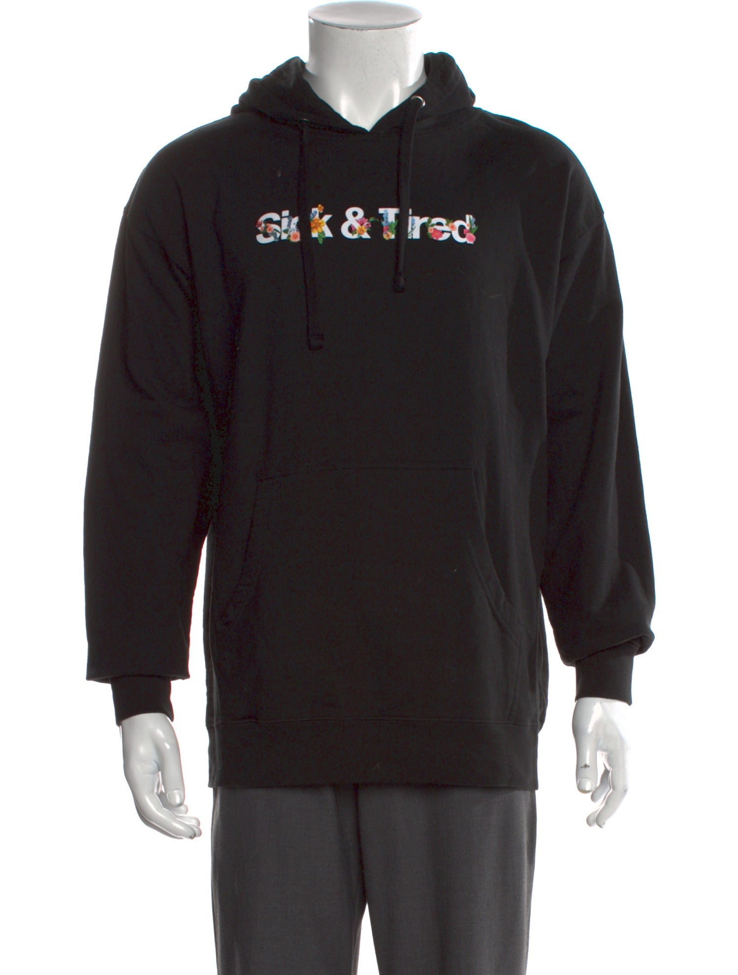 Anti SocialSocial Club Sick & Tired Graphic Print Hoodie