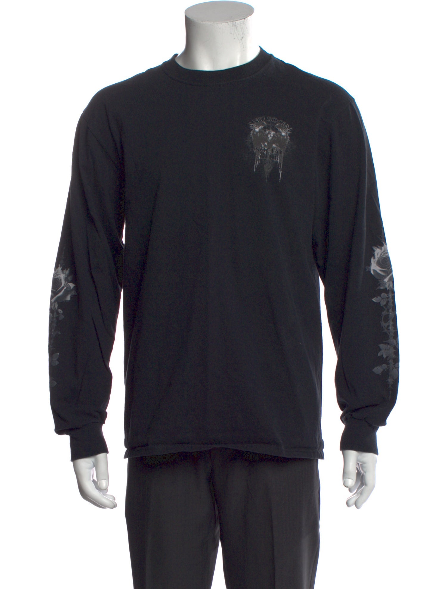 Anti SocialSocial Club Above The Trees L/S Graphic Print Henley