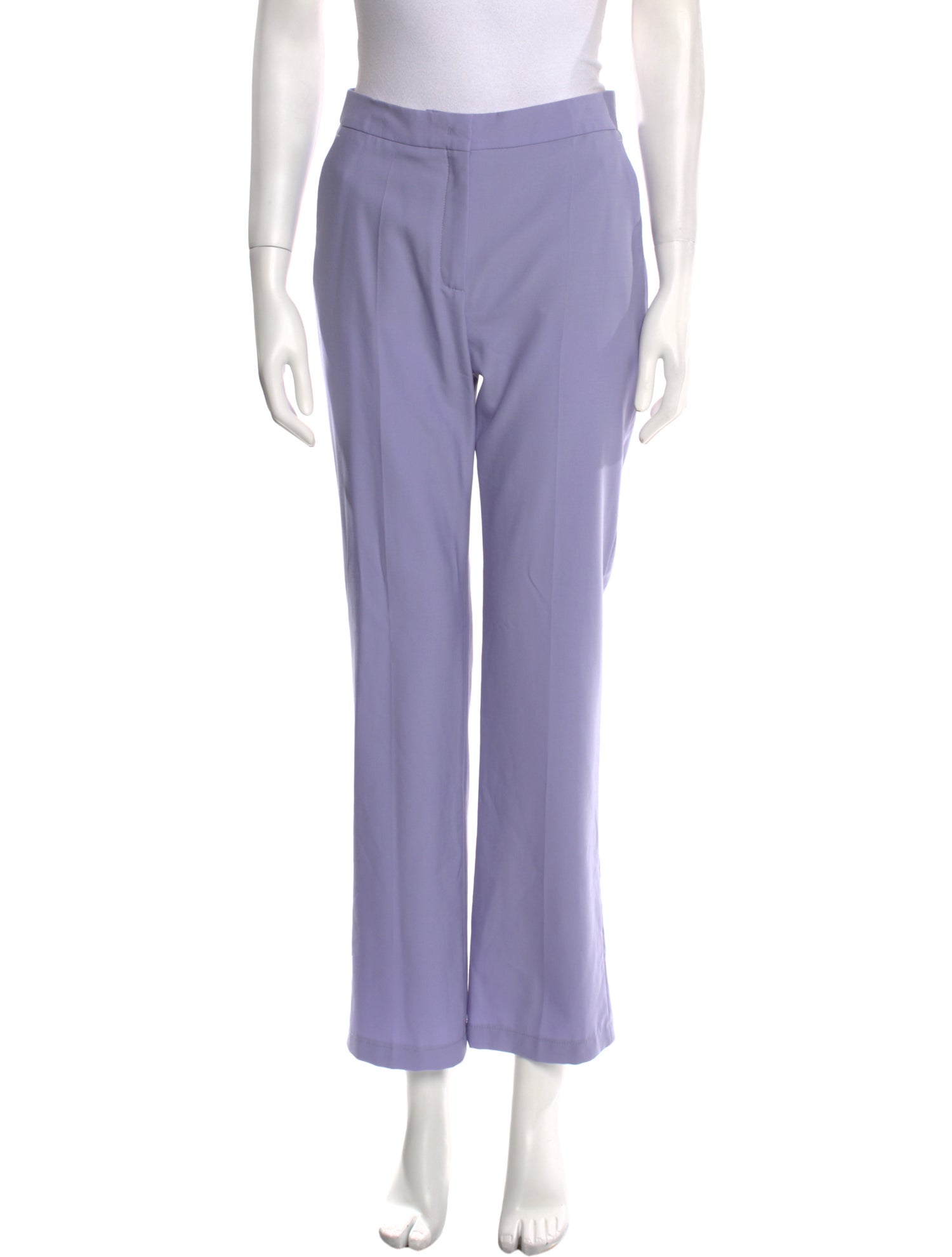 Another Tomorrow Virgin Wool Straight Leg Pants