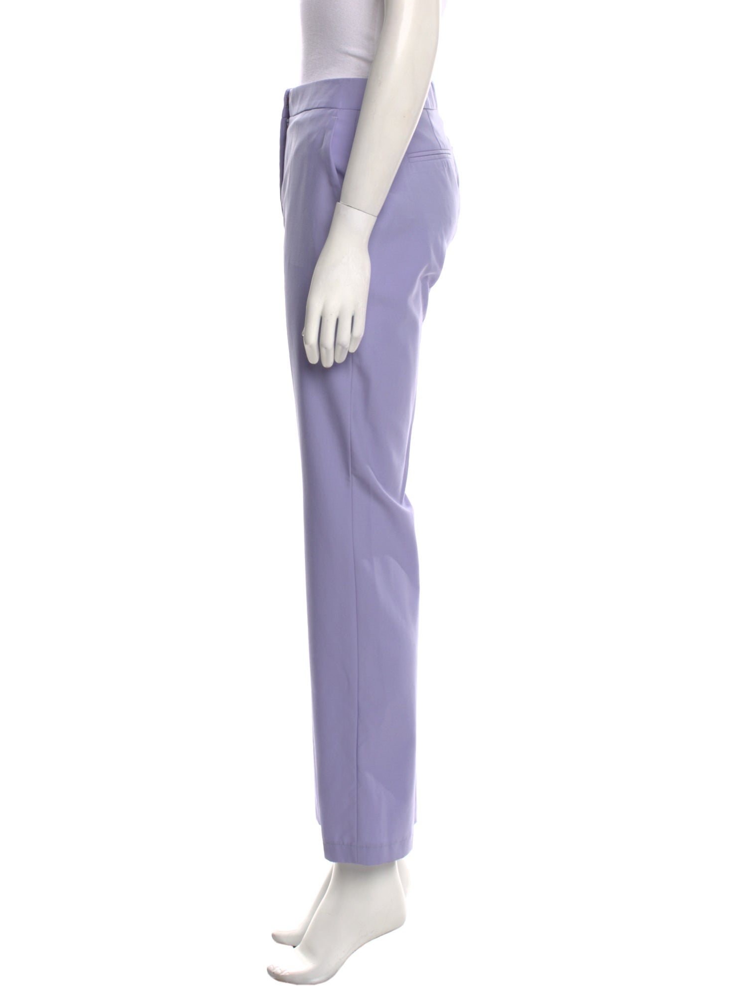 Another Tomorrow Virgin Wool Straight Leg Pants