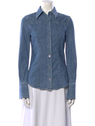 Another Tomorrow Long Sleeve Button-Up Top