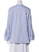 Another Tomorrow Mock Neck Long Sleeve Button-Up Top