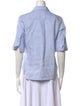 Another Tomorrow Linen Three-Quarter Sleeve Button-Up Top