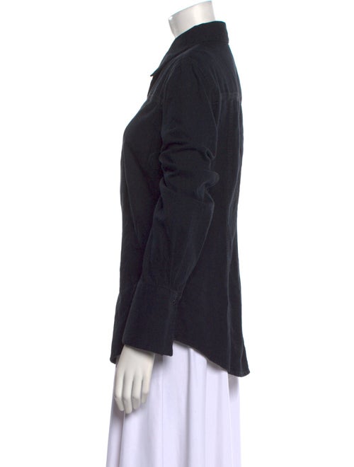 Another Tomorrow Three-Quarter Sleeve Button-Up Top