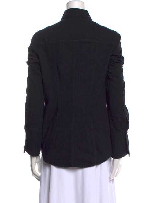 Another Tomorrow Three-Quarter Sleeve Button-Up Top