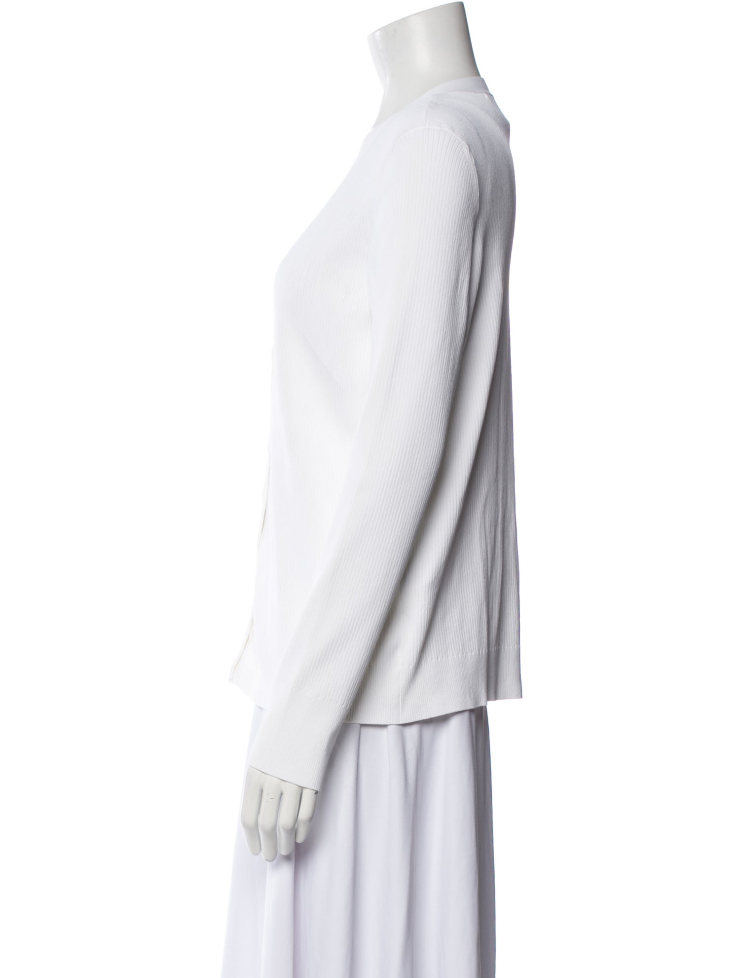 Another Tomorrow V-Neck Long Sleeve Blouse