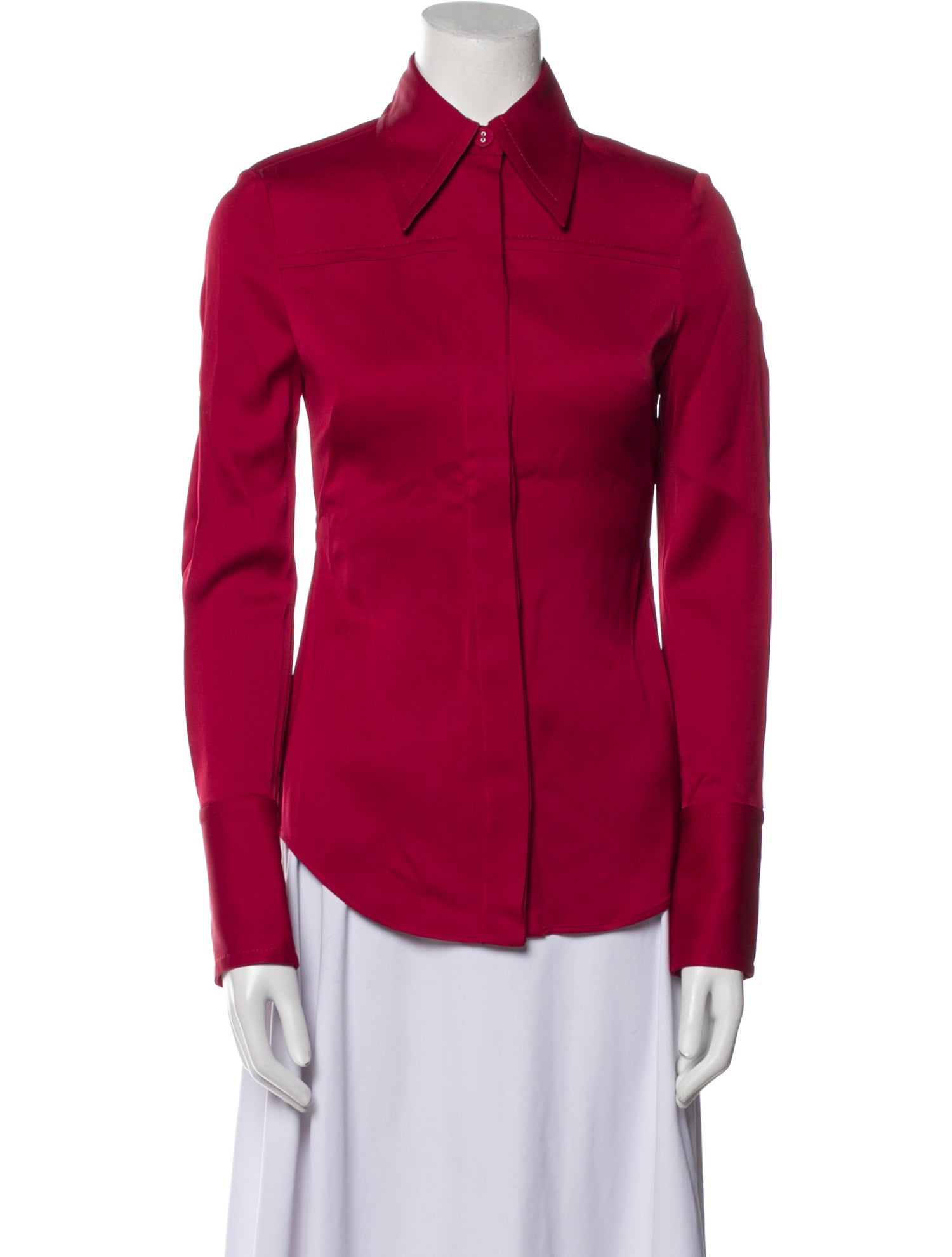 Another Tomorrow Long Sleeve Button-Up Top