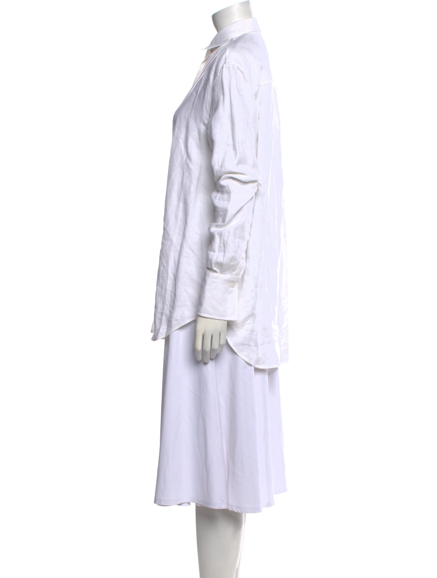 Another Tomorrow Linen Long Sleeve Tunic