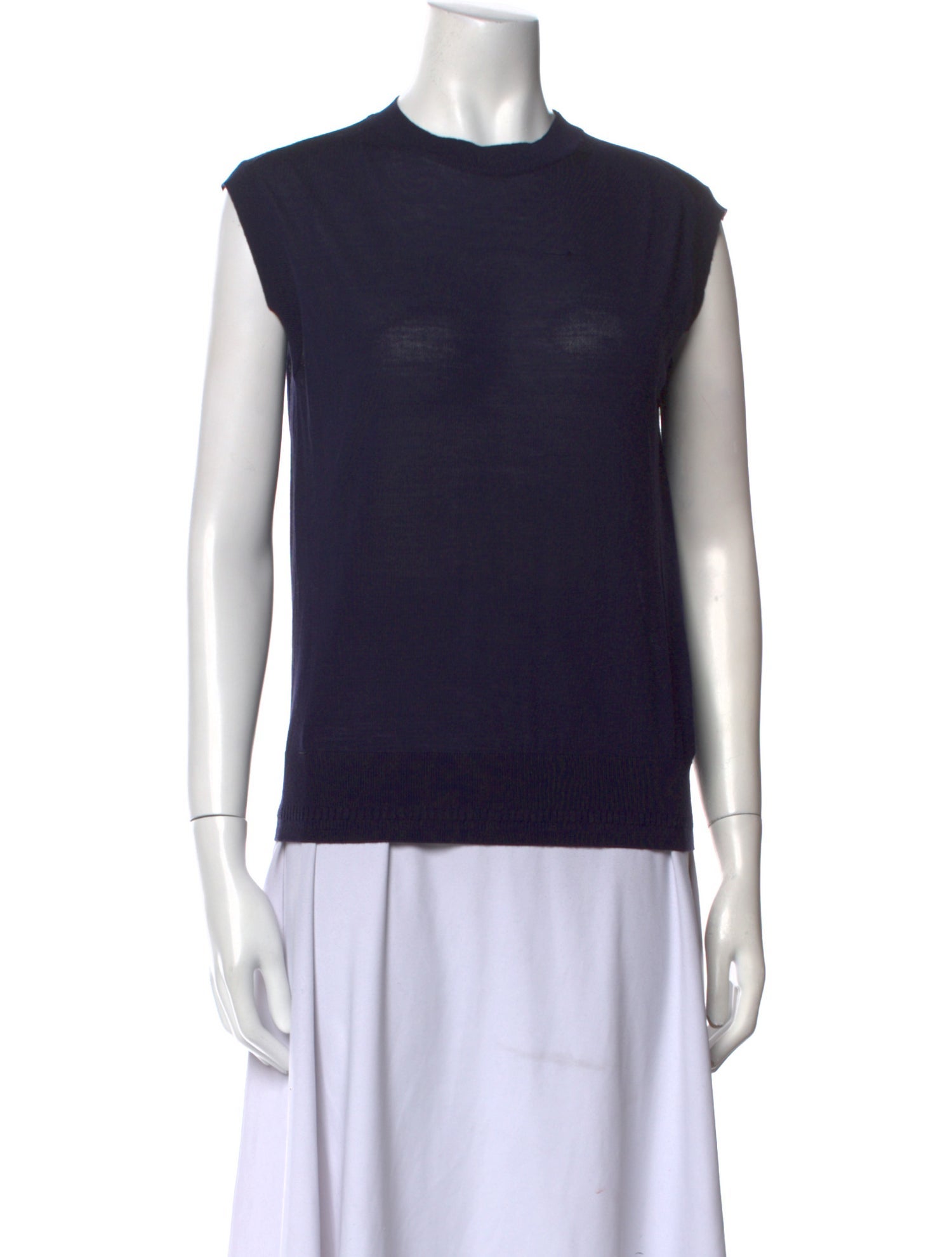 Another Tomorrow Wool Crew Neck Sweater