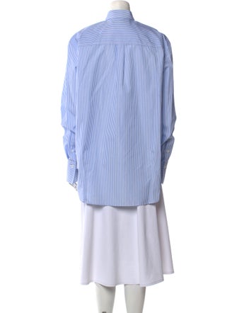 Another Tomorrow Striped Long Sleeve Button-Up Top