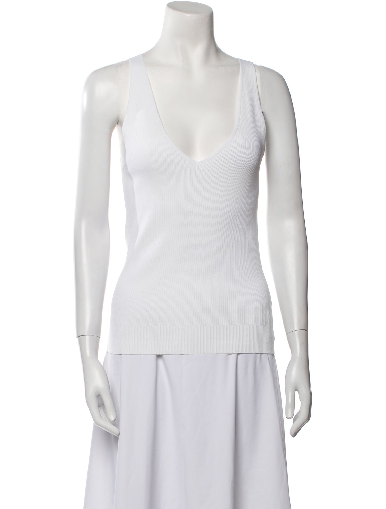 Another Tomorrow V-Neck Sleeveless Top