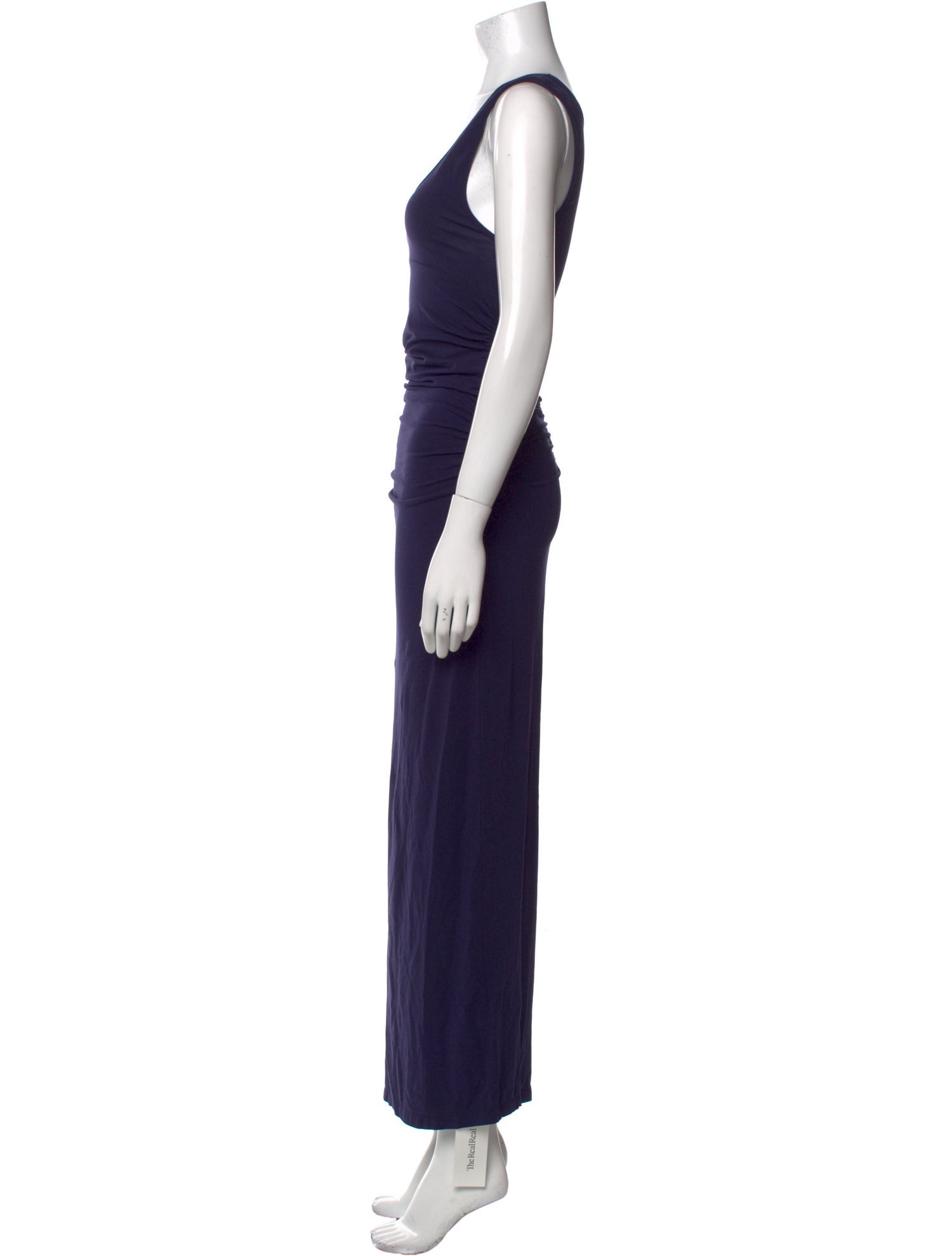 Another Tomorrow Scoop Neck Long Dress
