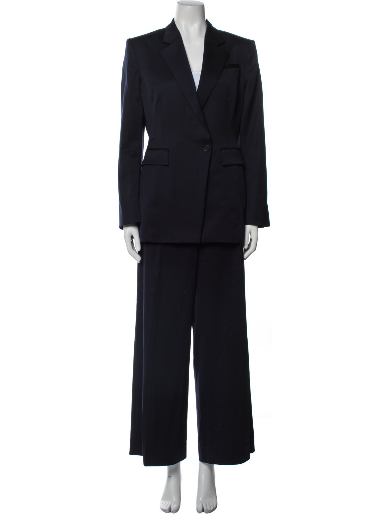 Another Tomorrow Virgin Wool Pantsuit