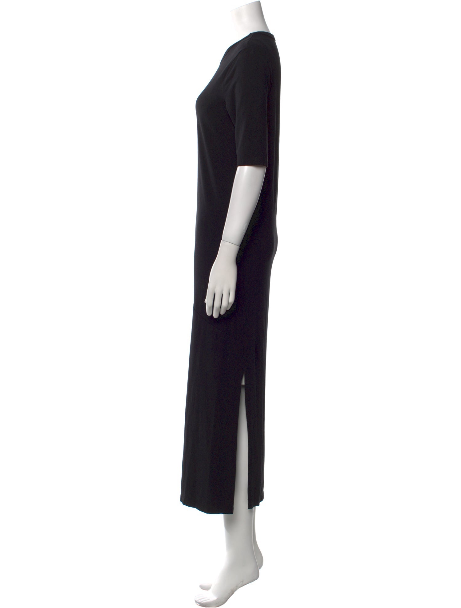 Another Tomorrow Crew Neck Long Dress