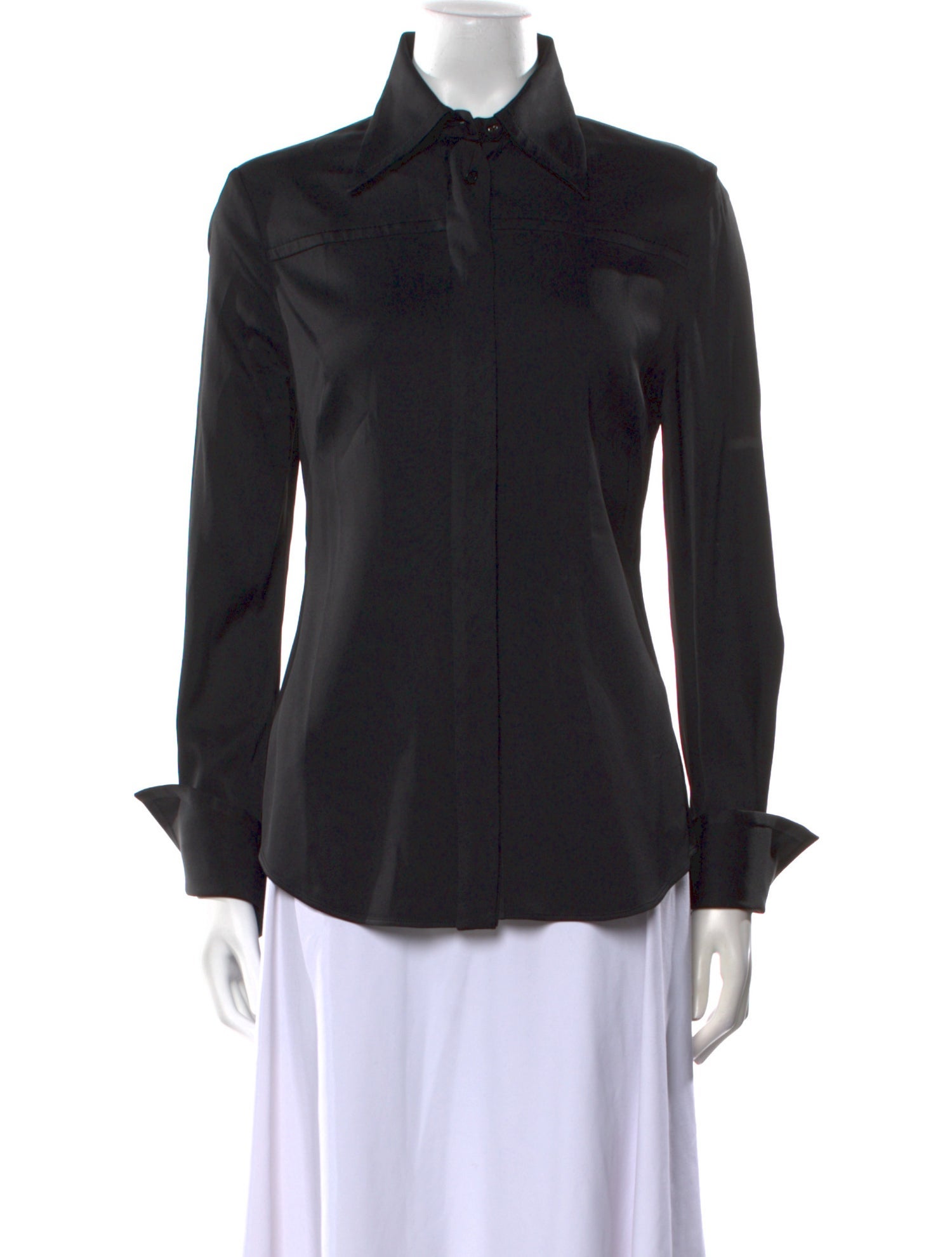 Another Tomorrow Long Sleeve Button-Up Top