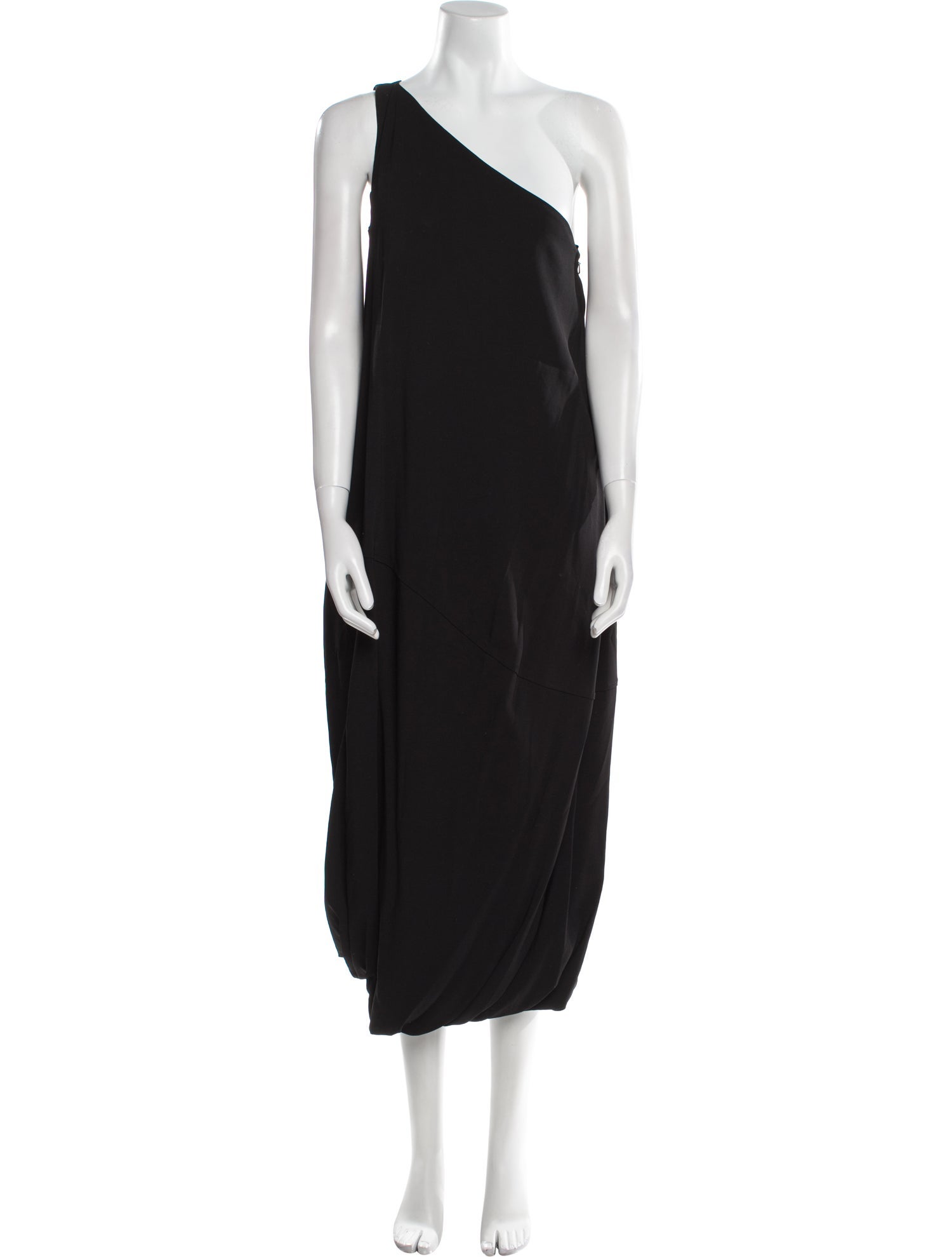 Another Tomorrow Silk Midi Length Dress