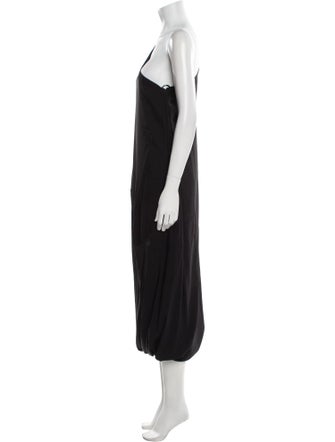Another Tomorrow Silk Midi Length Dress