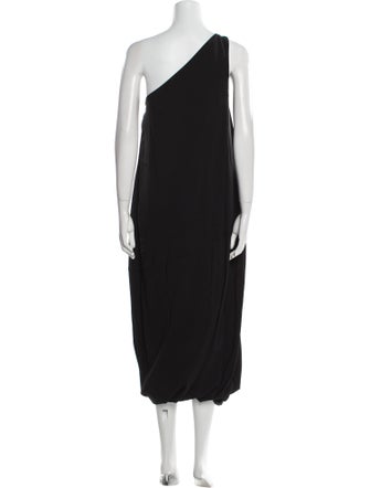 Another Tomorrow Silk Midi Length Dress