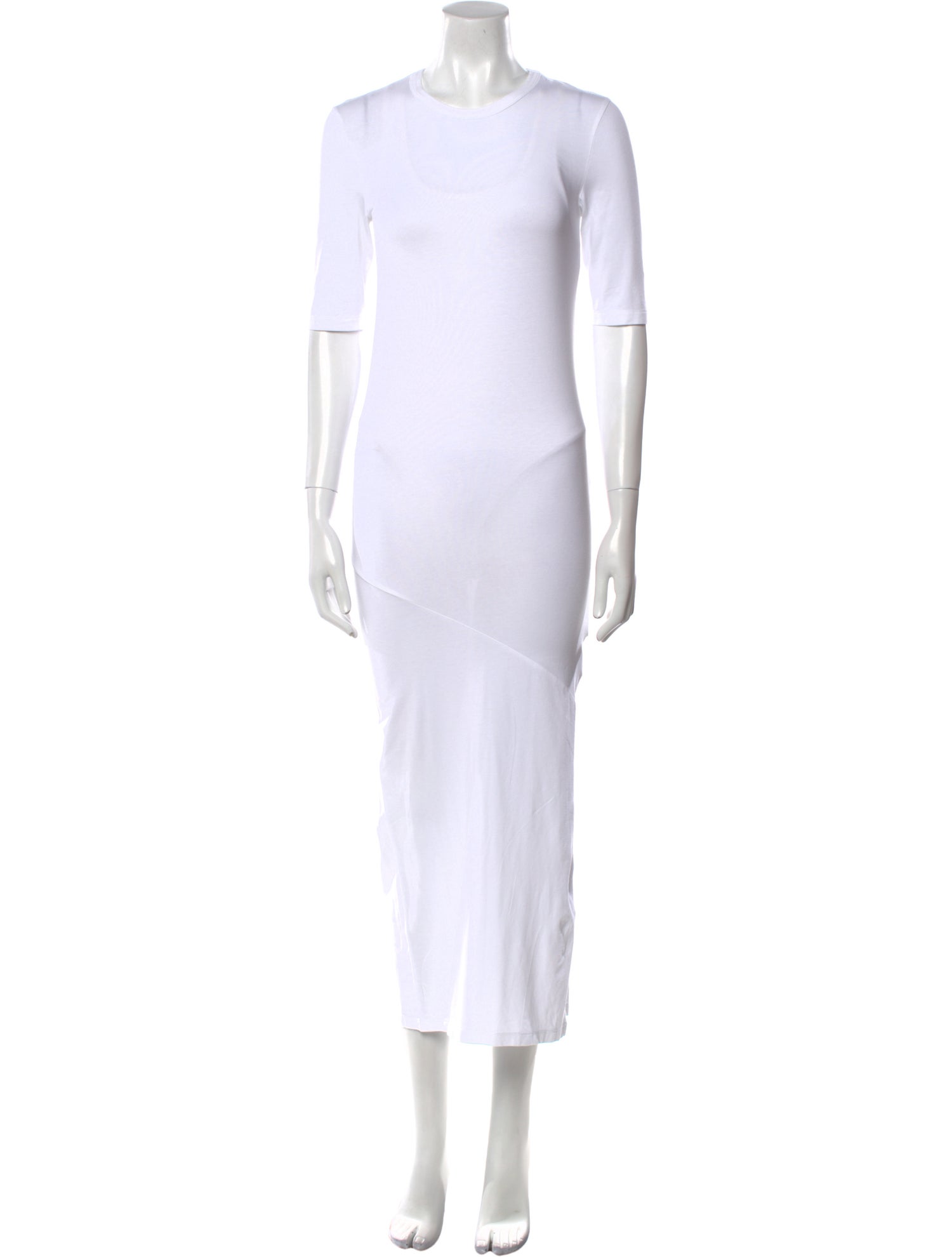 Another Tomorrow Crew Neck Long Dress