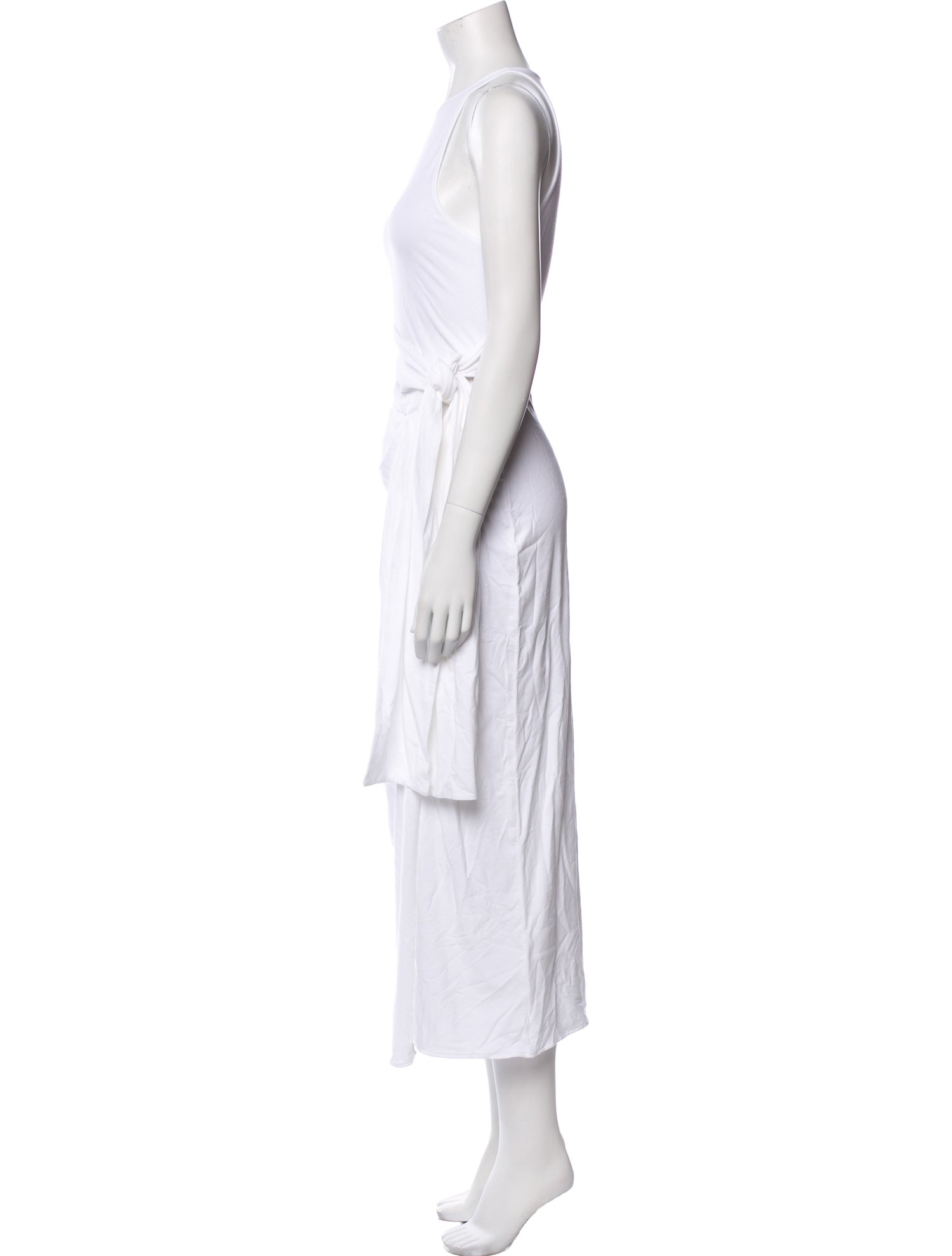 Another Tomorrow Crew Neck Long Dress