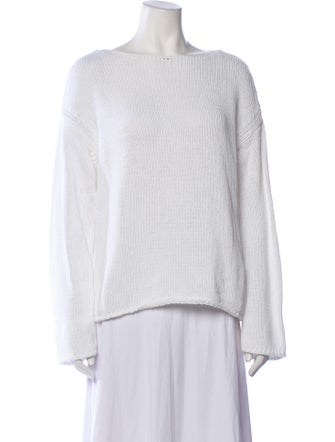 Another Tomorrow Bateau Neckline Sweater