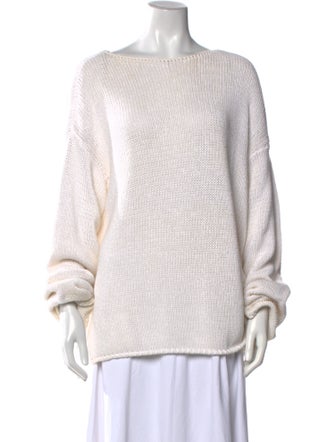 Another Tomorrow Bateau Neckline Sweater