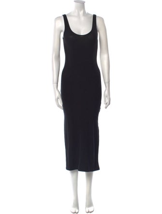 Another Tomorrow Scoop Neck Long Dress