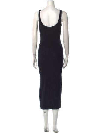 Another Tomorrow Scoop Neck Long Dress