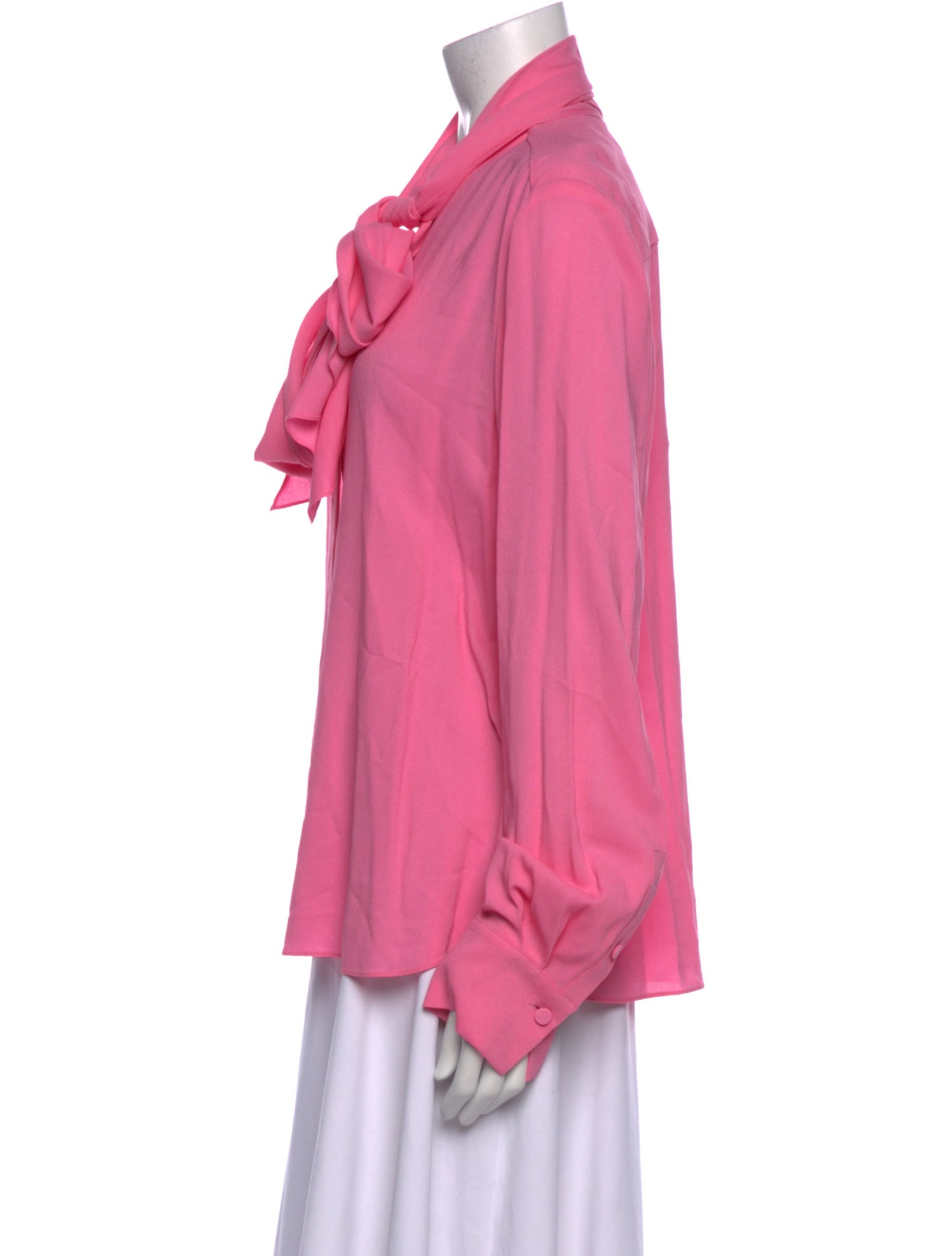 Another Tomorrow Tie Neck Long Sleeve Blouse w/ Tags