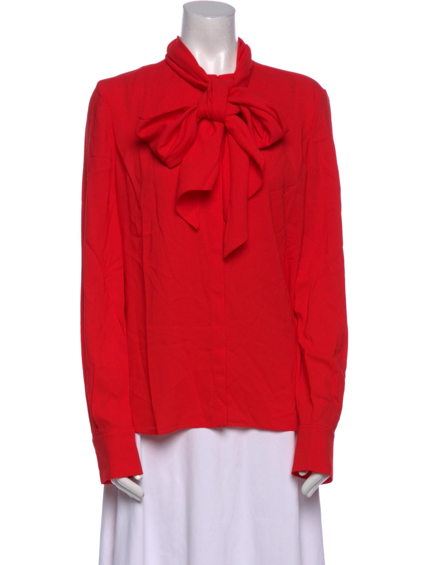 Another Tomorrow Tie Neck Long Sleeve Blouse w/ Tags