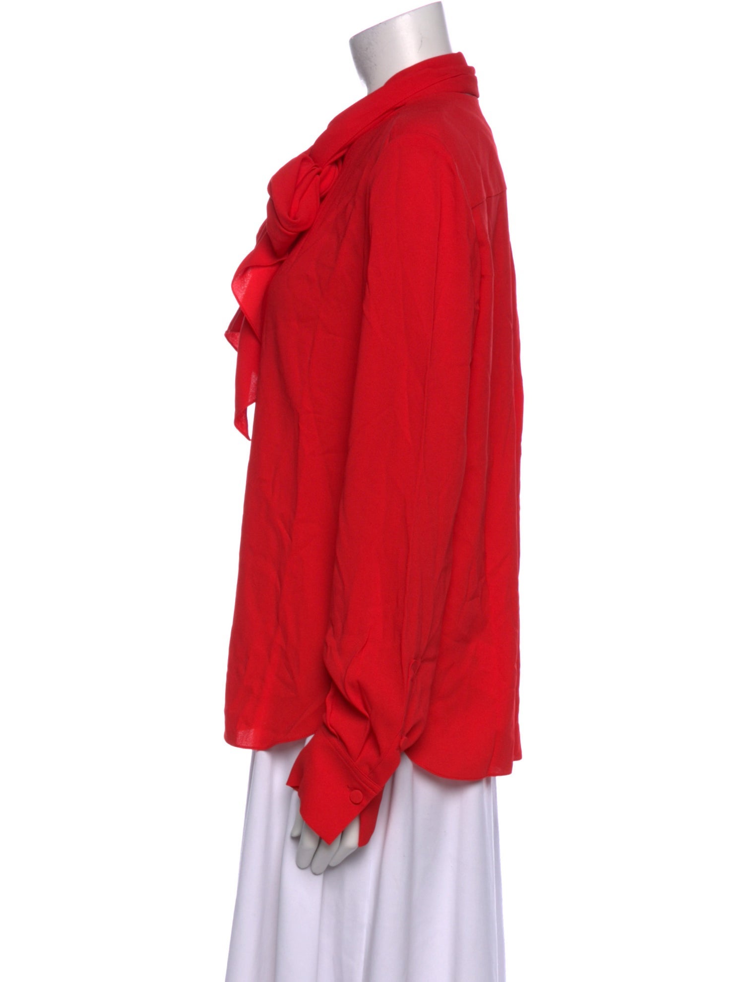 Another Tomorrow Tie Neck Long Sleeve Blouse w/ Tags