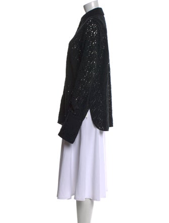 Another Tomorrow Lace Mock Neck Tunic