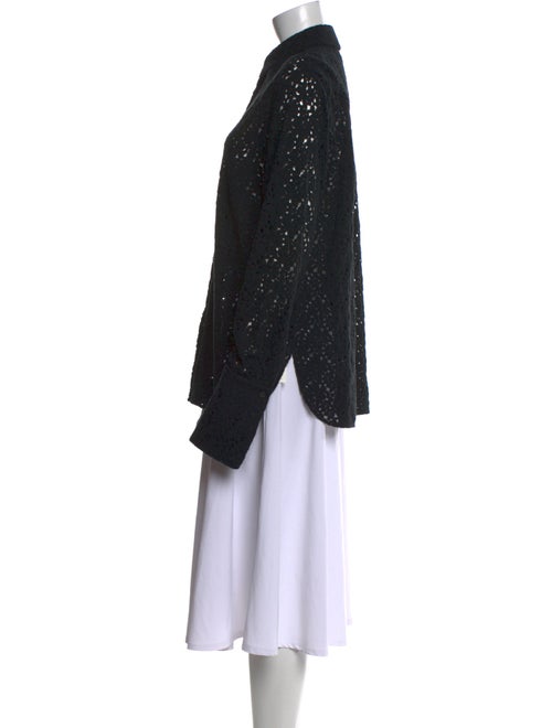 Another Tomorrow Lace Mock Neck Tunic