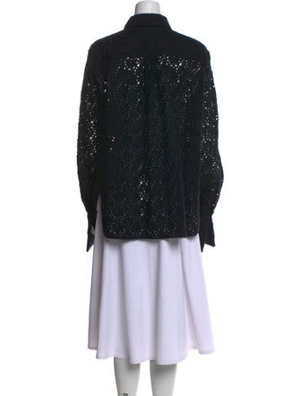 Another Tomorrow Lace Mock Neck Tunic