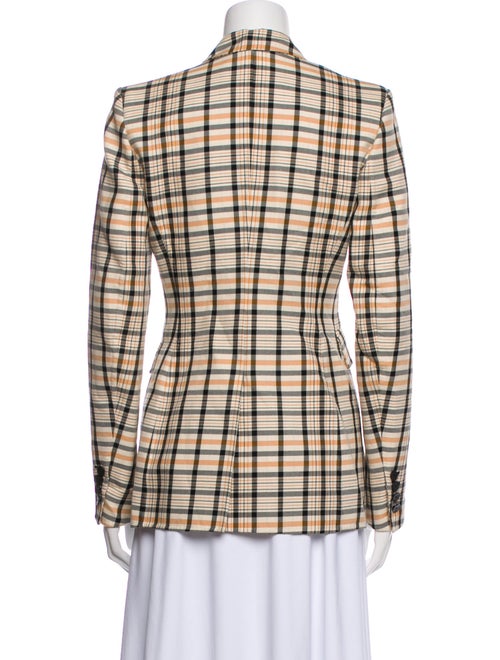 Another Tomorrow Plaid Print Blazer