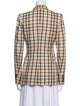 Another Tomorrow Plaid Print Blazer
