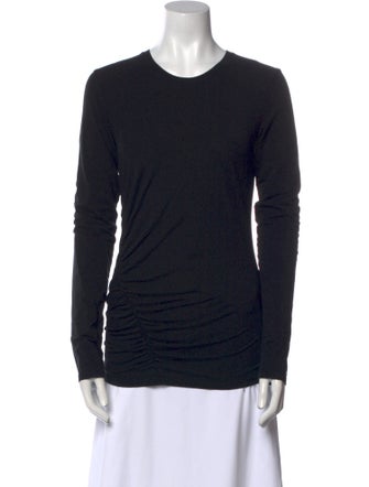 Another Tomorrow Crew Neck Long Sleeve Top