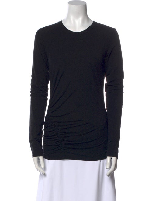 Another Tomorrow Crew Neck Long Sleeve Top