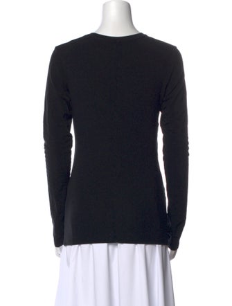 Another Tomorrow Crew Neck Long Sleeve Top