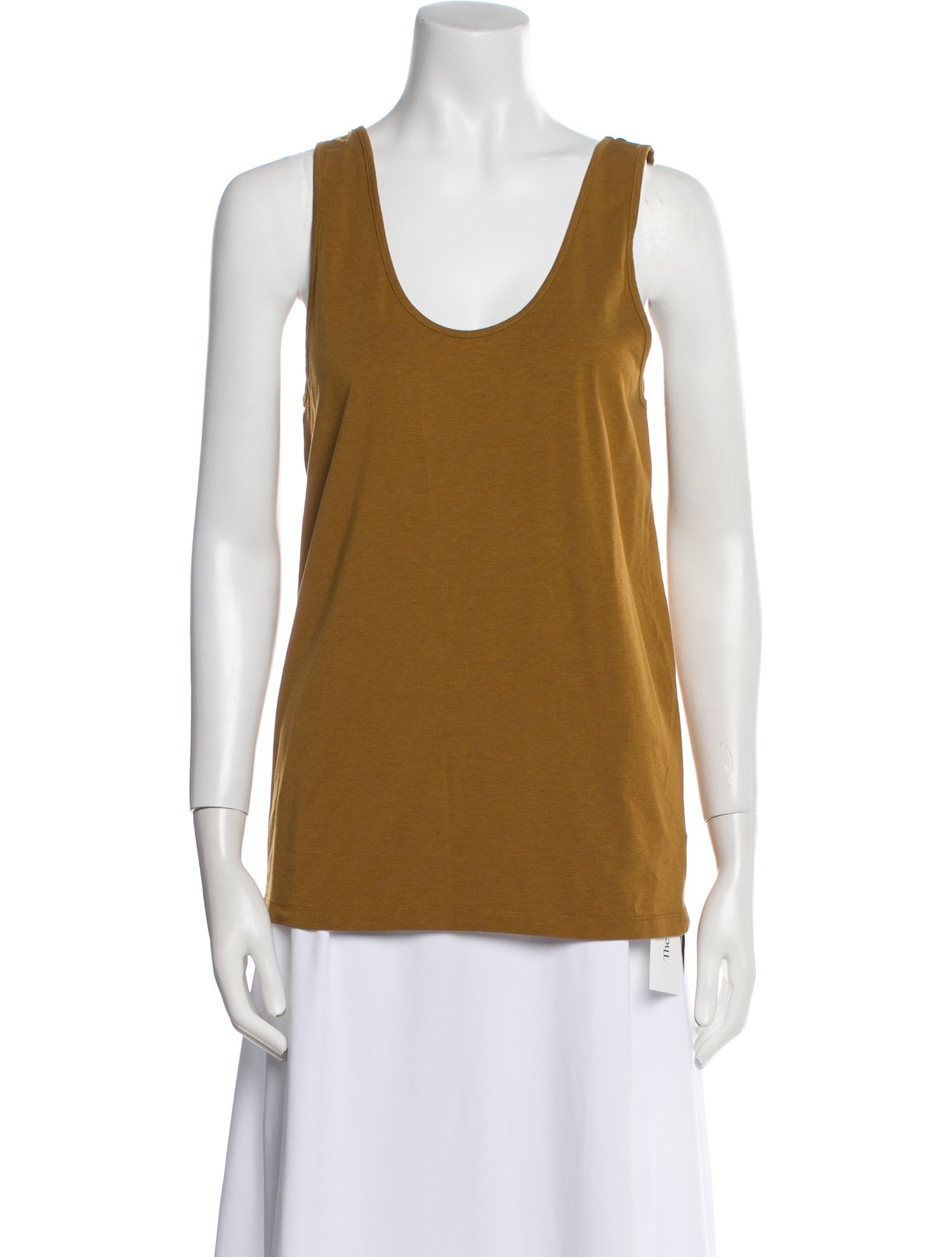 Another Tomorrow Scoop Neck Sleeveless Top