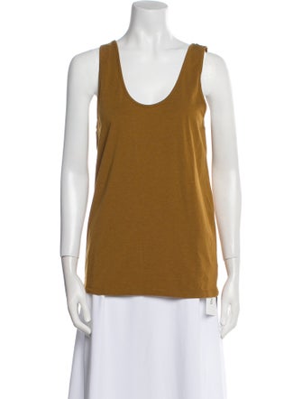 Another Tomorrow Scoop Neck Sleeveless Top