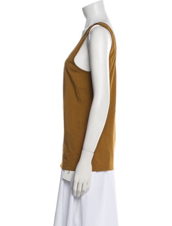 Another Tomorrow Scoop Neck Sleeveless Top