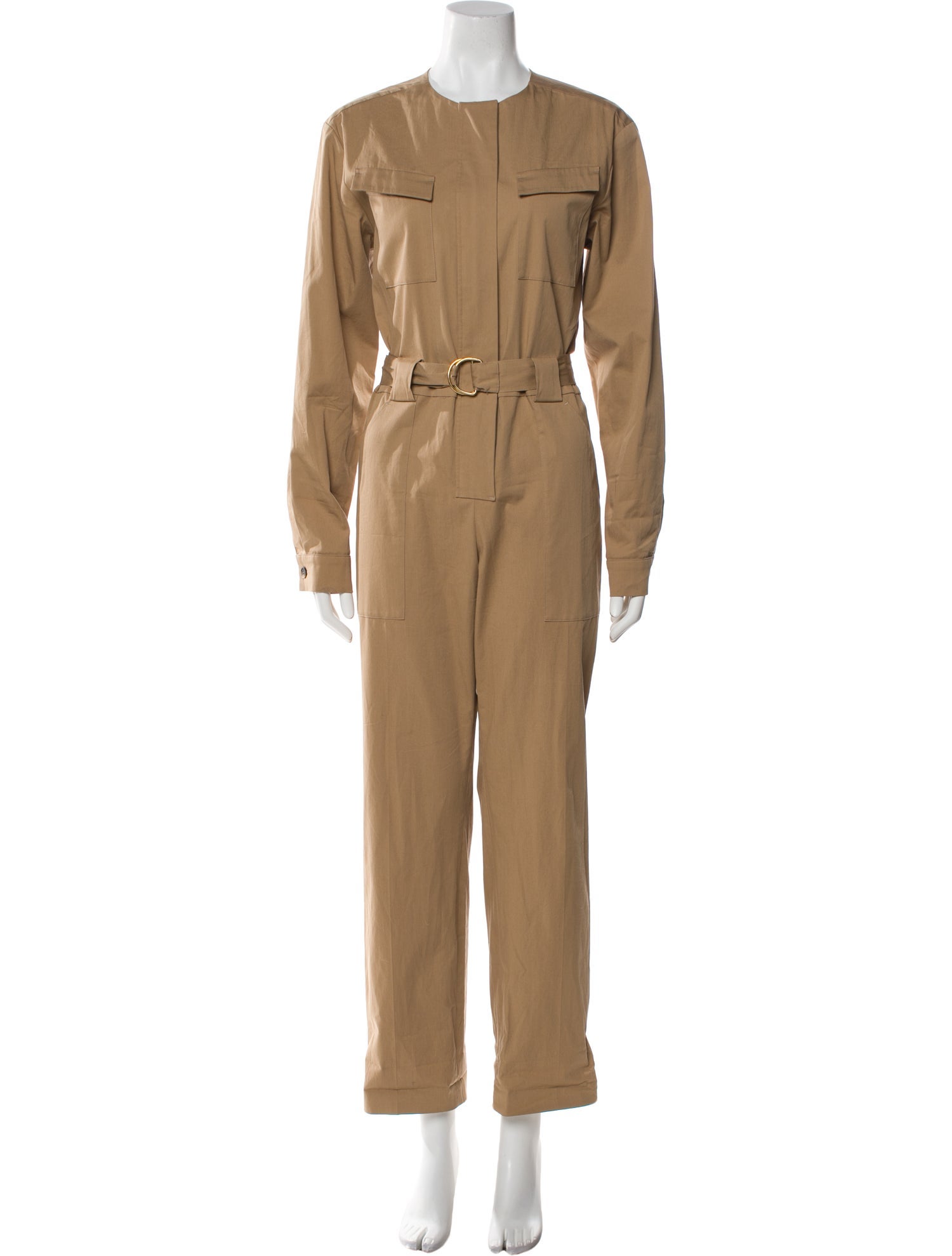 Another Tomorrow Crew Neck Jumpsuit