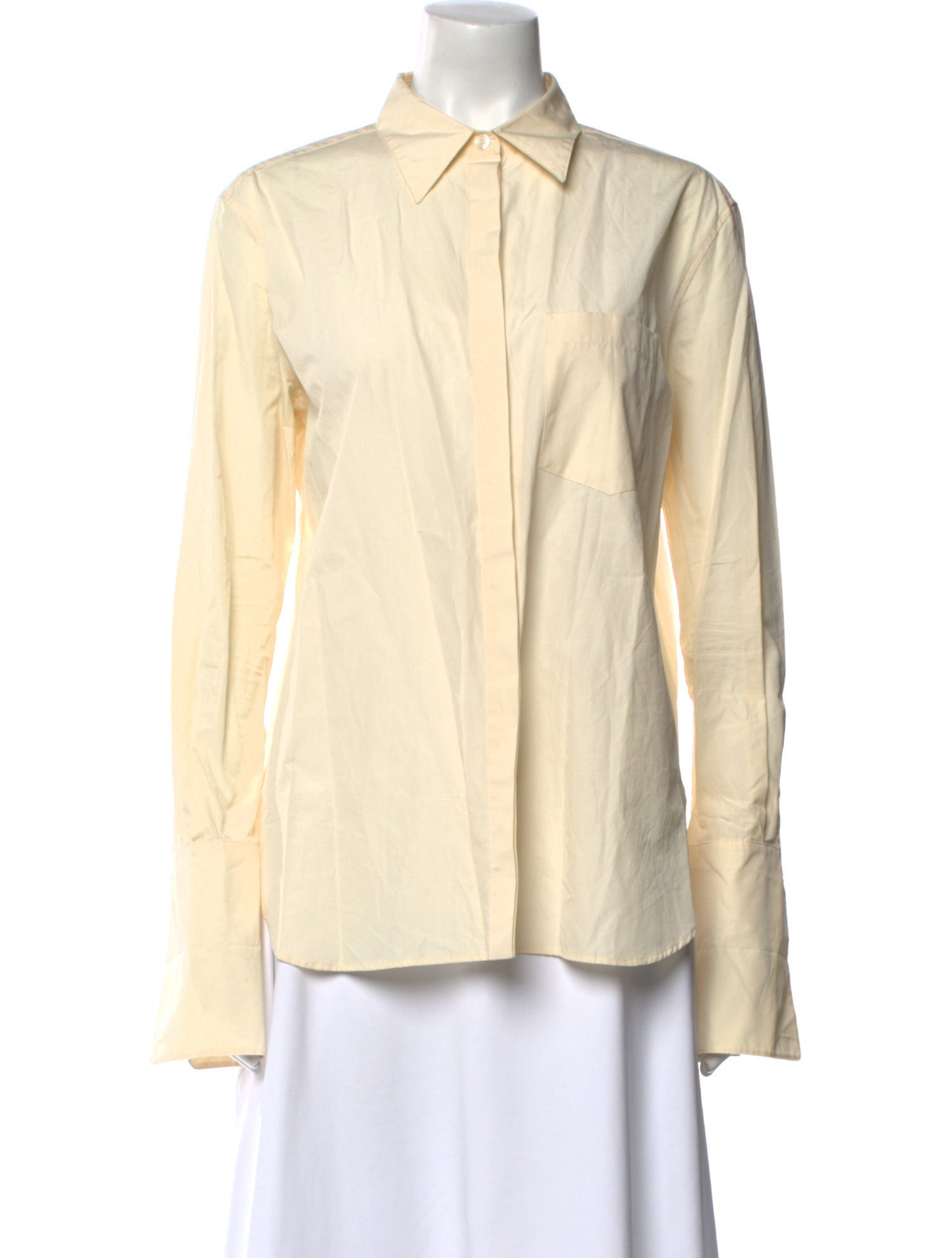 Another Tomorrow Long Sleeve Button-Up Top