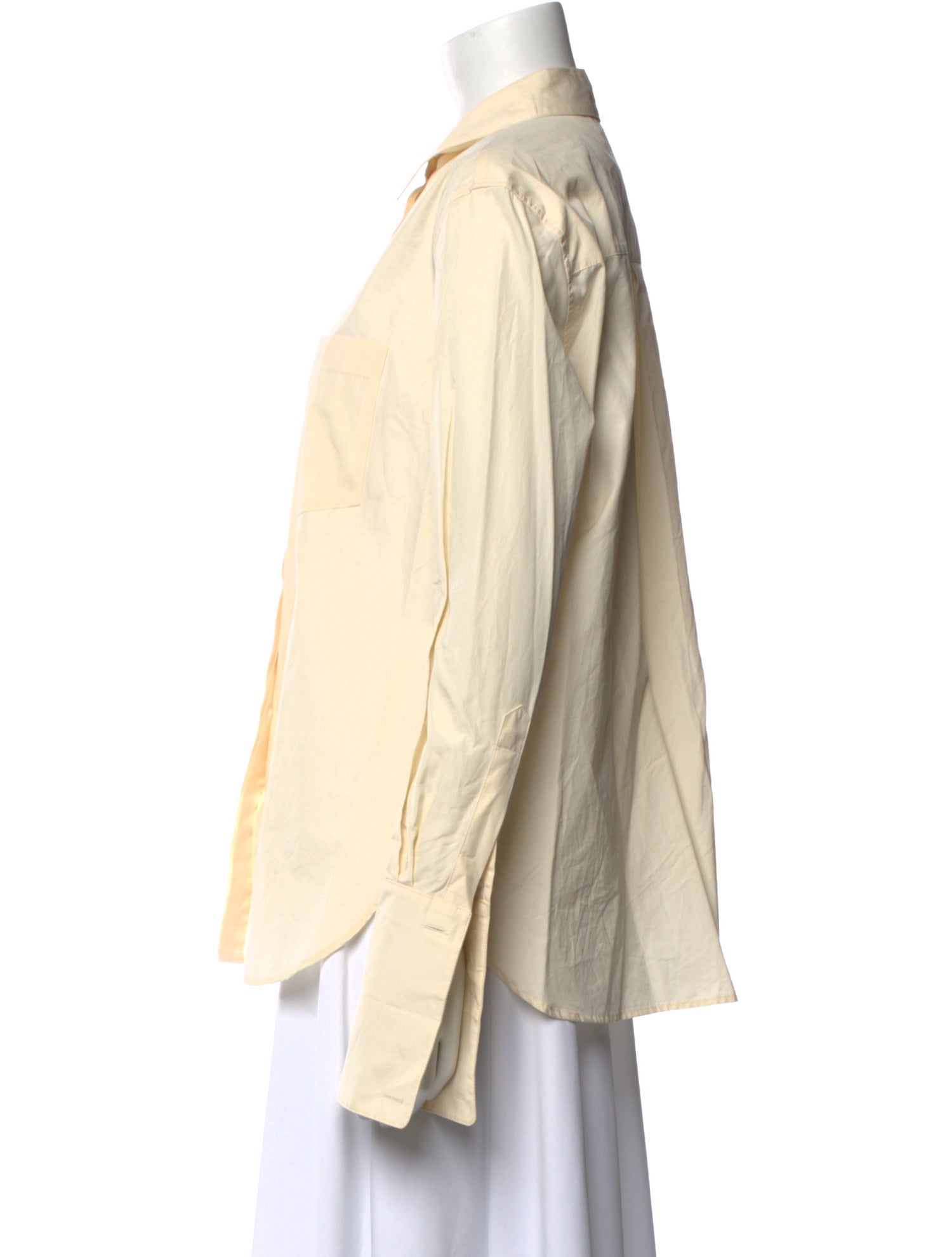 Another Tomorrow Long Sleeve Button-Up Top