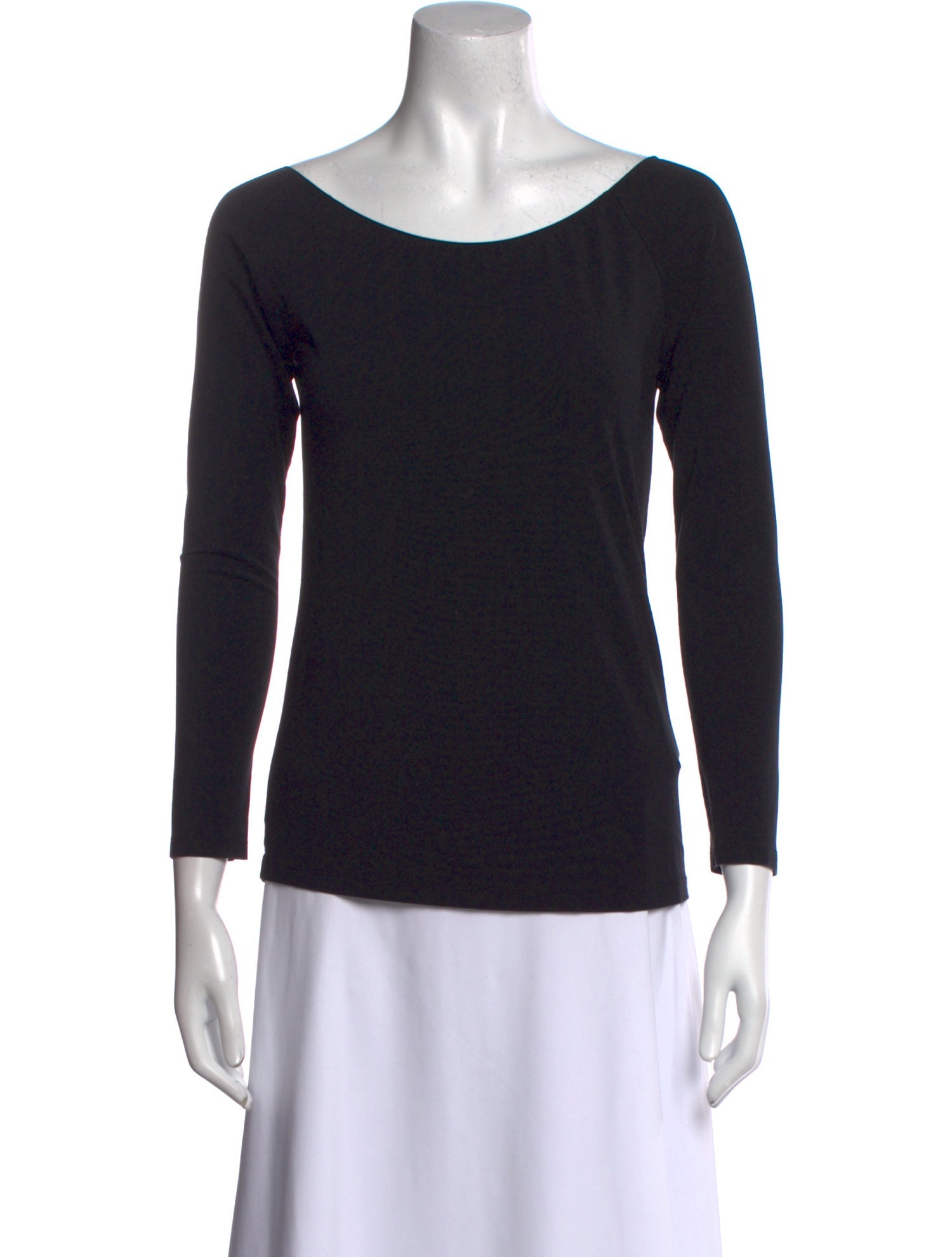 Another Tomorrow Bateau Neckline Three-Quarter Sleeve Top