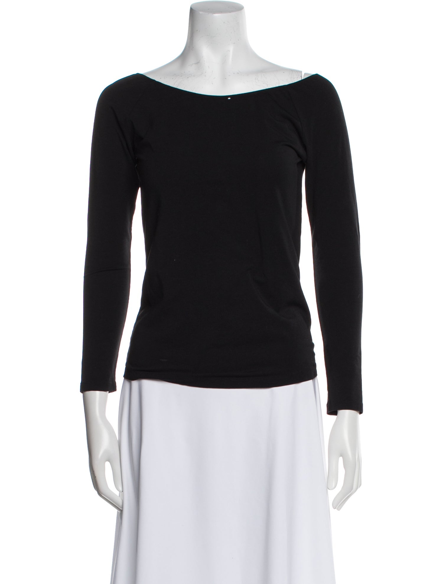 Another Tomorrow Bateau Neckline Three-Quarter Sleeve Top