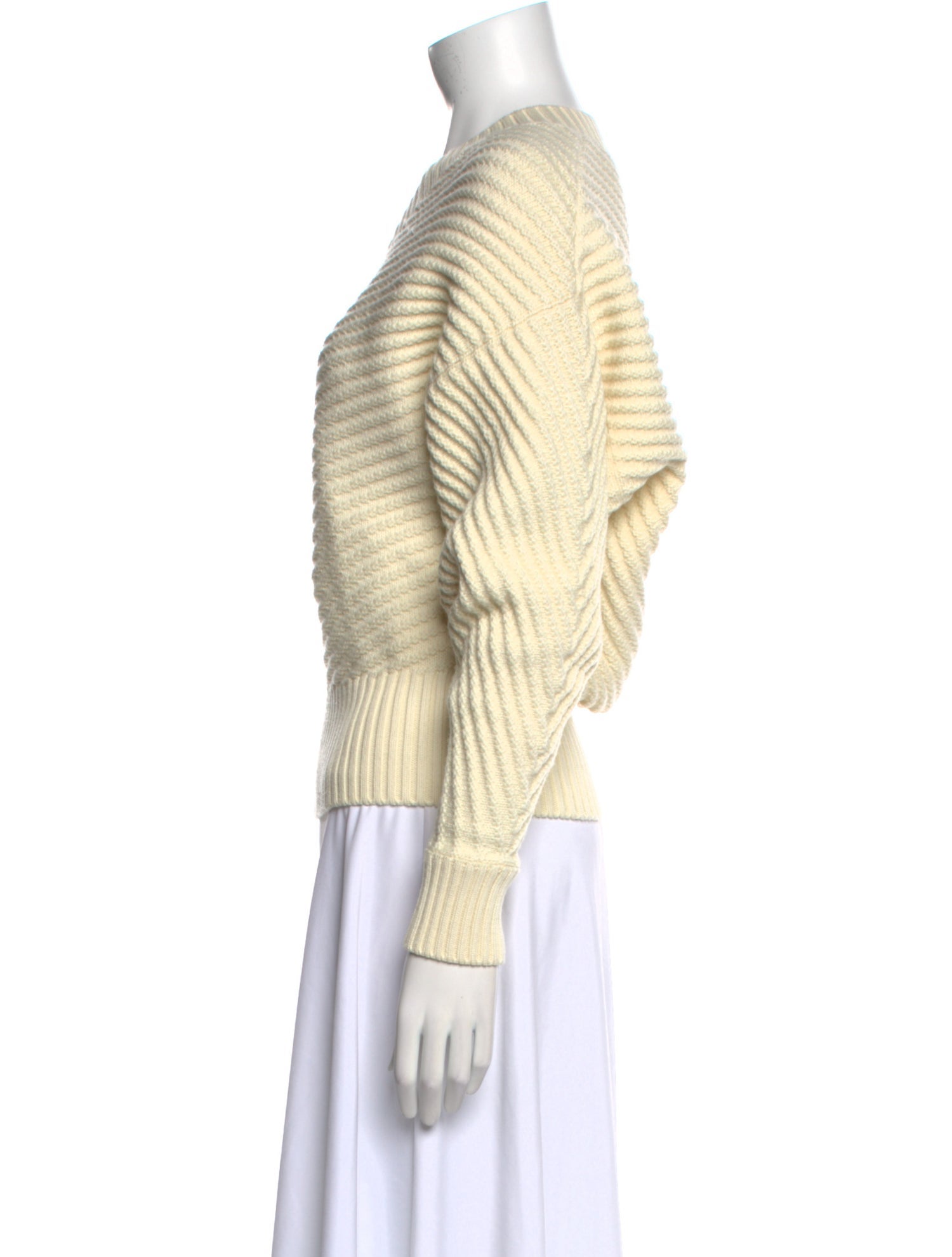 Another Tomorrow Wool V-Neck Sweater