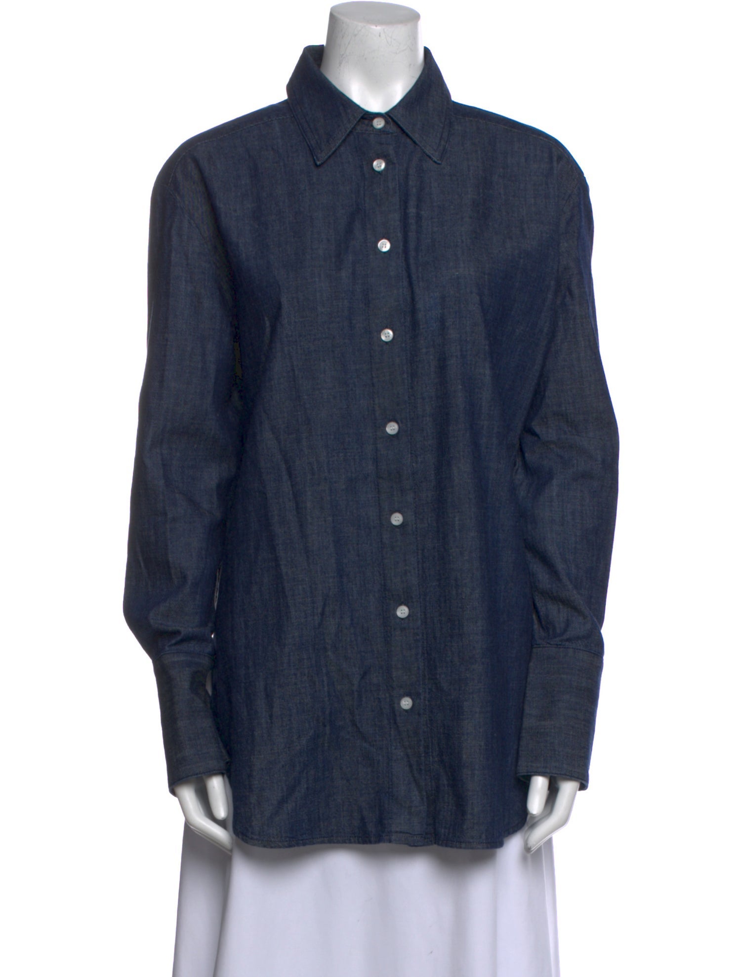 Another Tomorrow Long Sleeve Button-Up Top