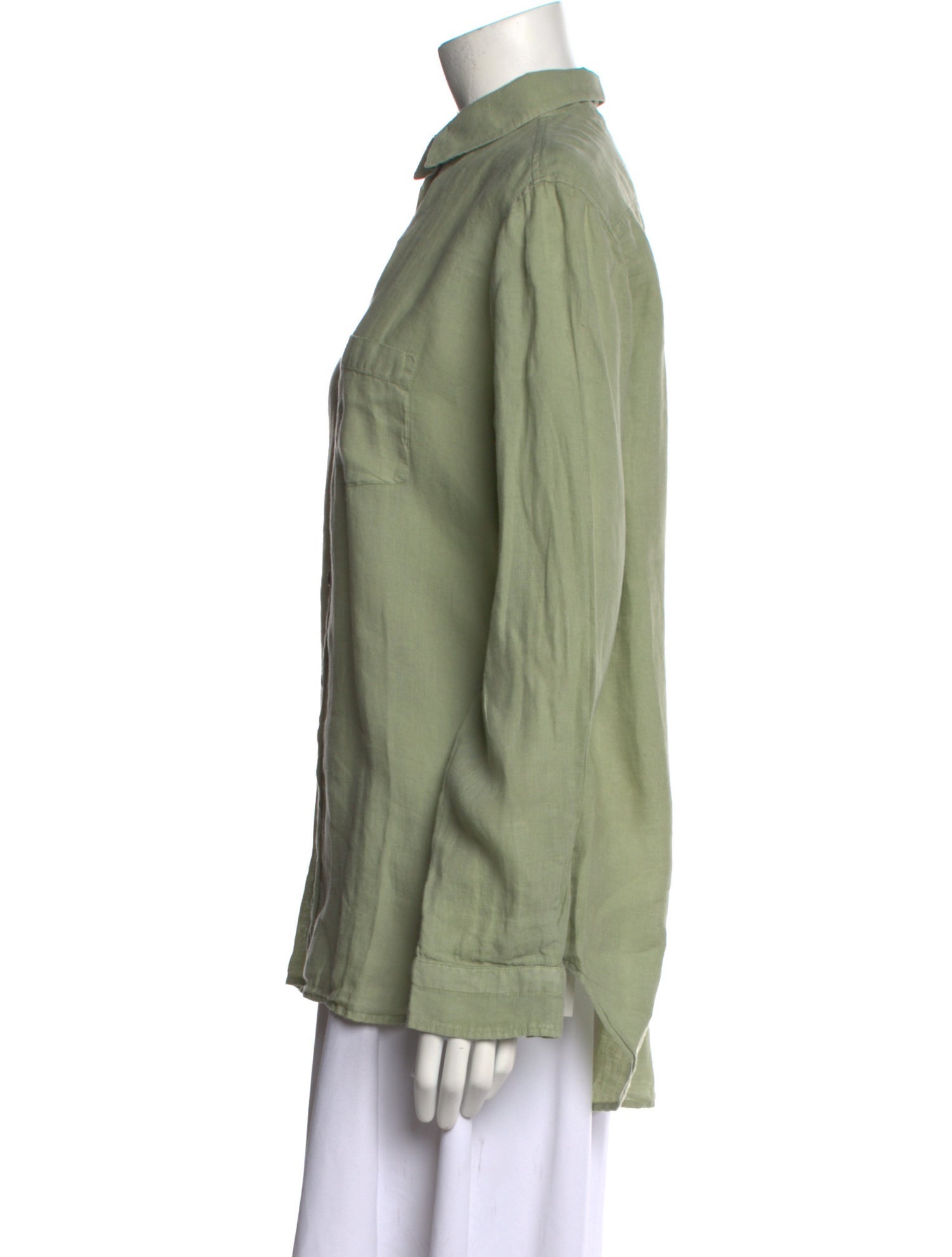 Antonelli Firenze Linen Long Sleeve Button-Up Top